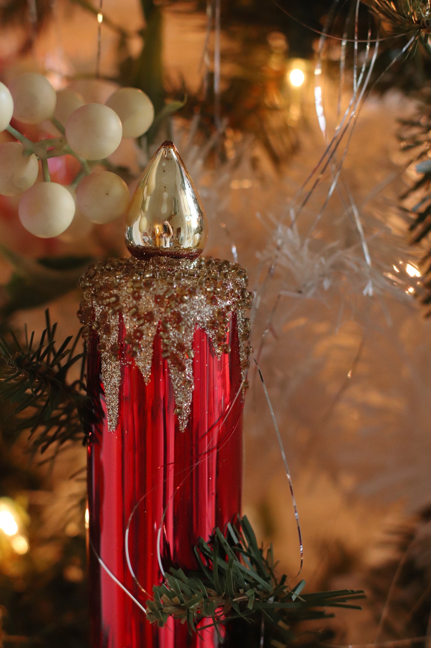 Dune Ornament | Red Candle Clip Ornament