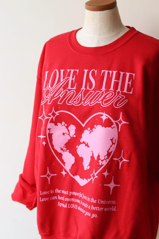 The Clandestine Underground  | Love is The Answer, Oversized Cozy Sweatshirt