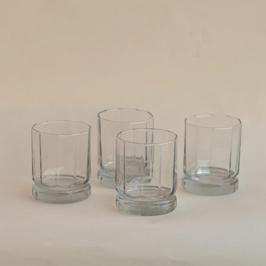 Octagon Shaped Rocks Glass, Set of 4