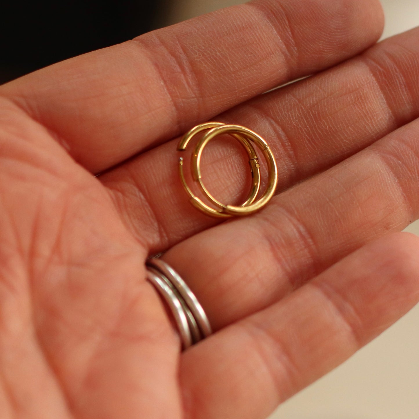 Dune Hoops | Gold Stainless Steel Classic Huggie Hoops, 20, 16, 12, 8 mm - Choose Your Size