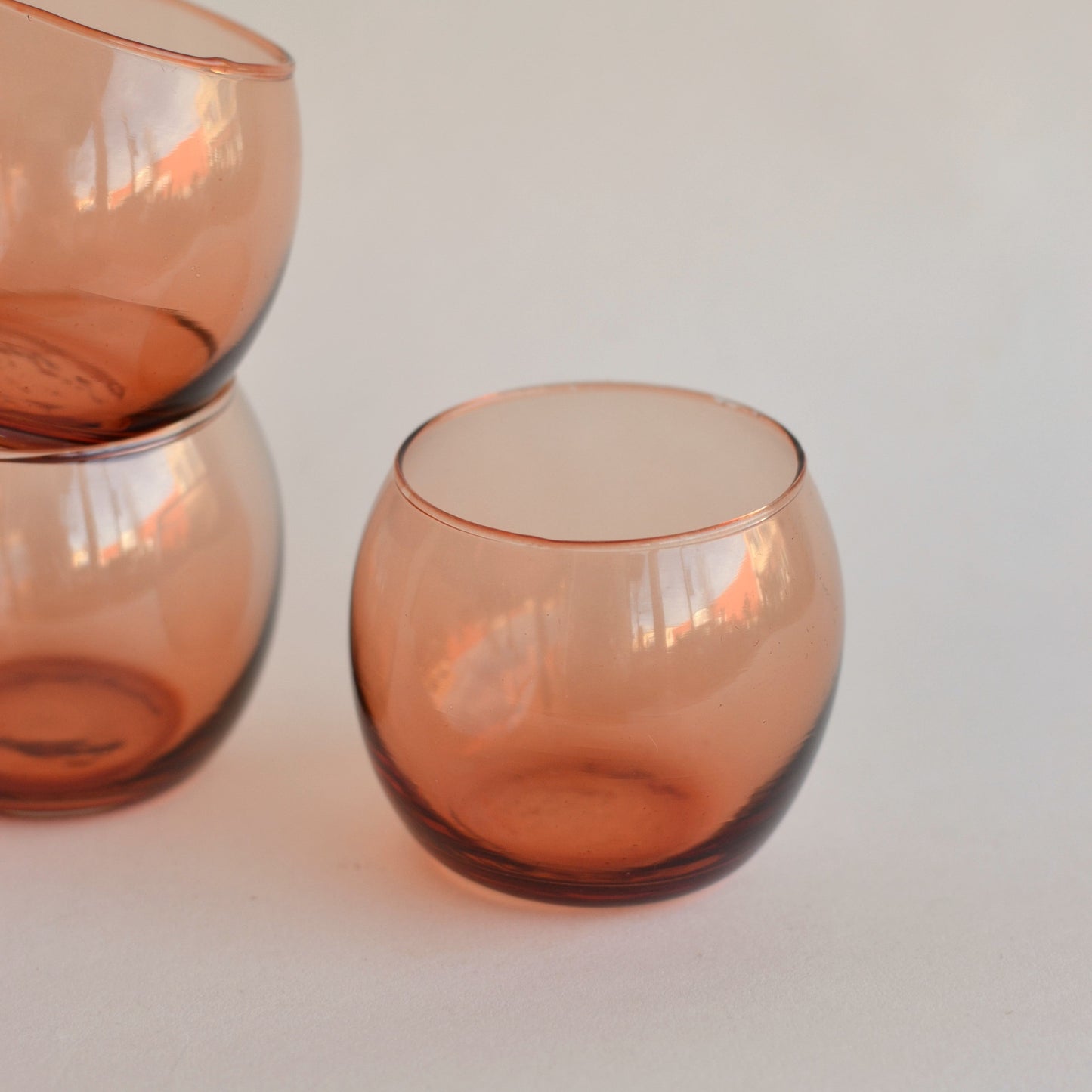 Pink Orb Small Tumbler Glass, Set of 4