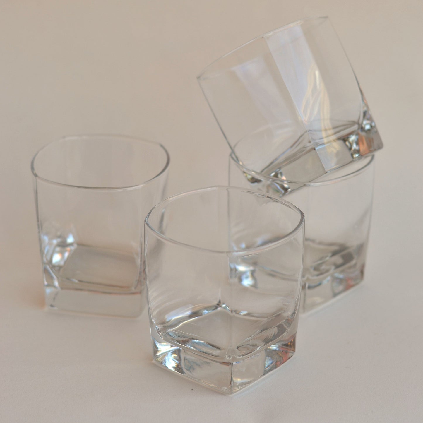 Square Bottomed Rocks Glass, Set of 4