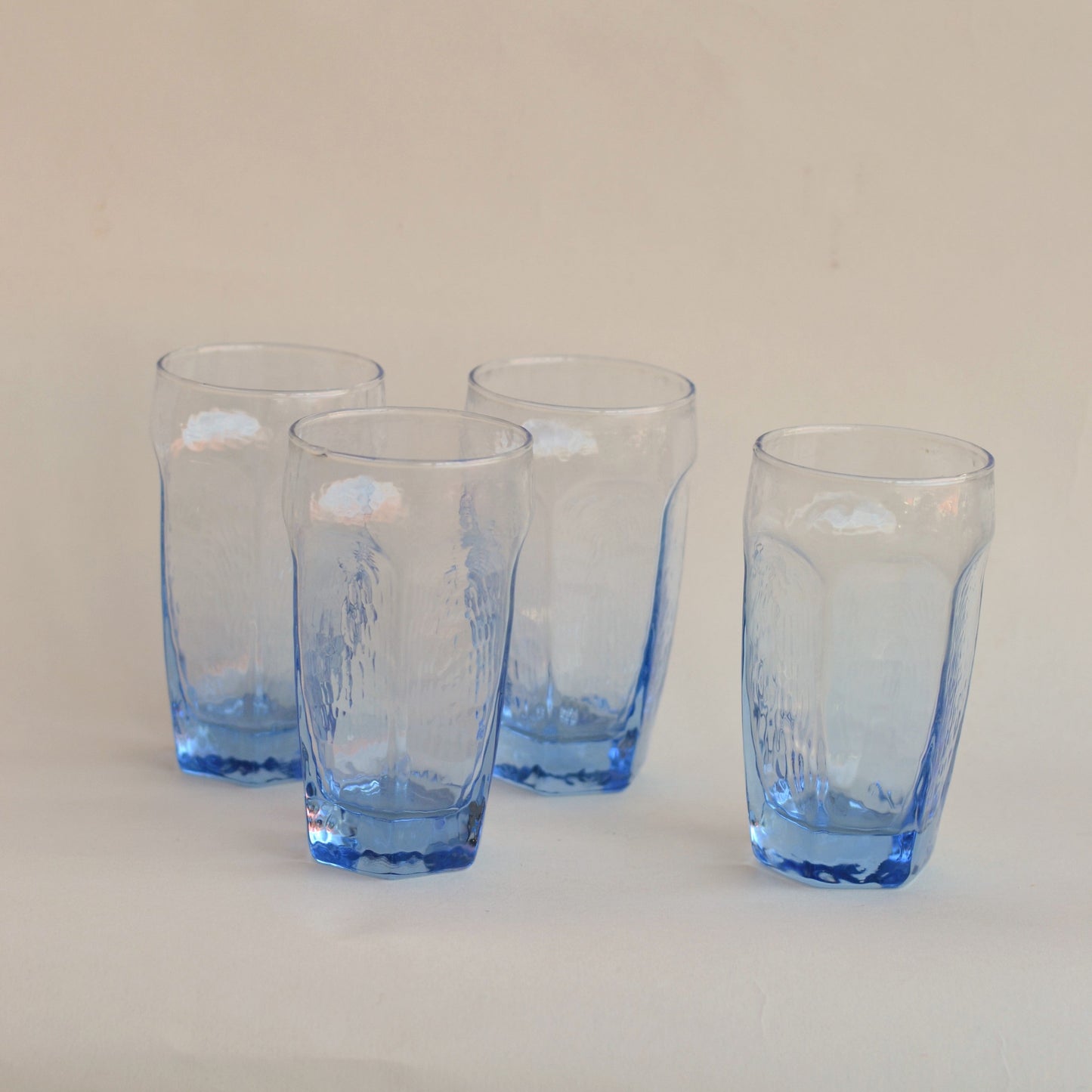 Vintage Chivalry Ice Blue Tumbler, Set of 4