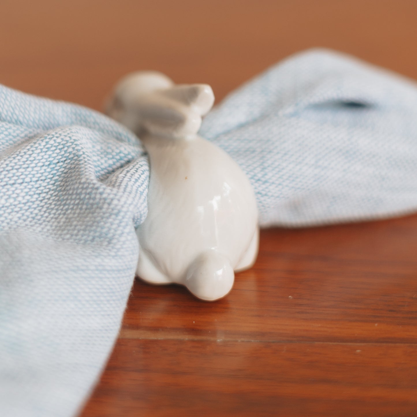 Porcelain Farm Critter Napkin Rings, Set of 4