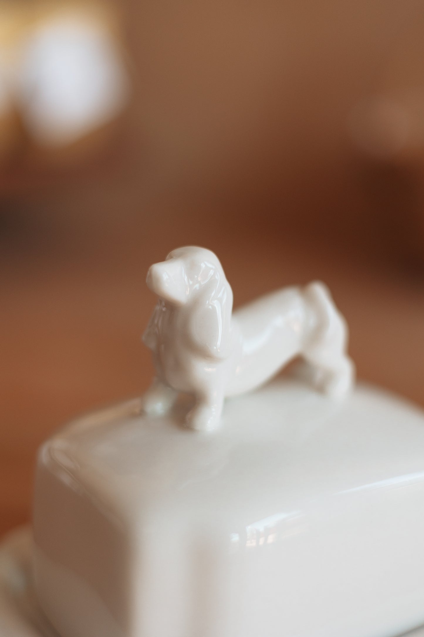 Dachshund Lidded Butter Dish