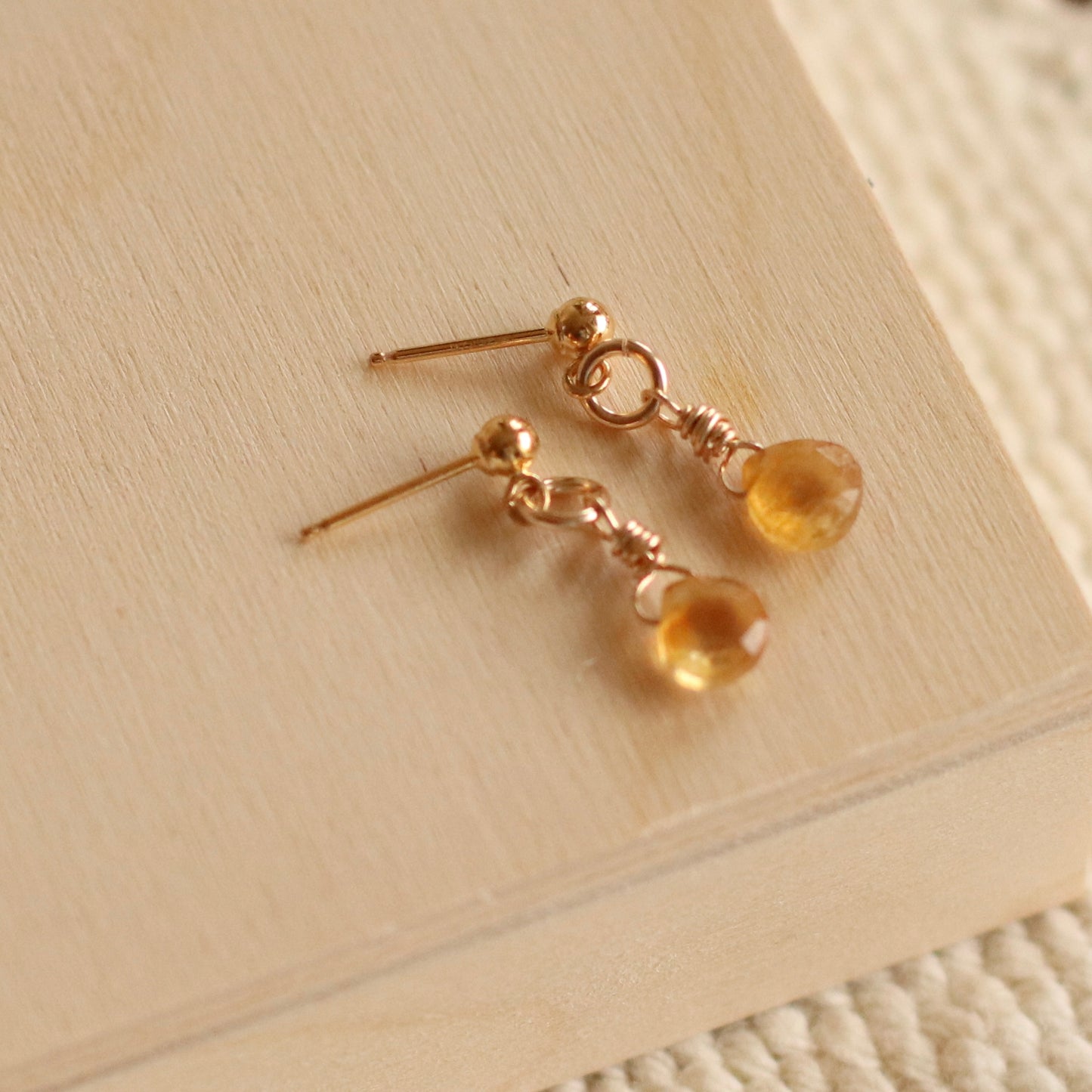 Cire’ Alexandria | Citrine Gemstone Drops, 14K Gold Filled
