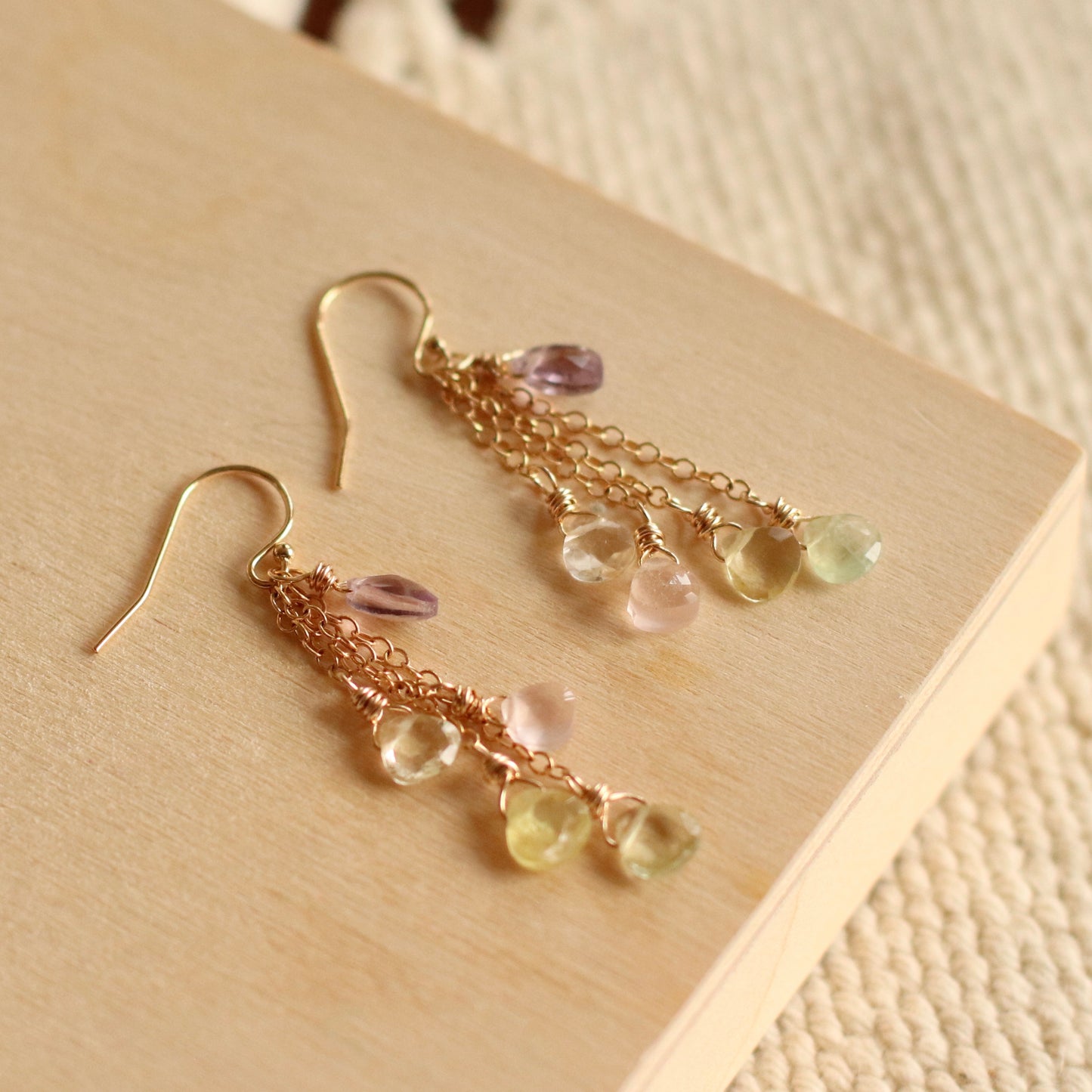 Cire’ Alexandria | Mixed Gemstone Chandeliers, 14K Gold Filled