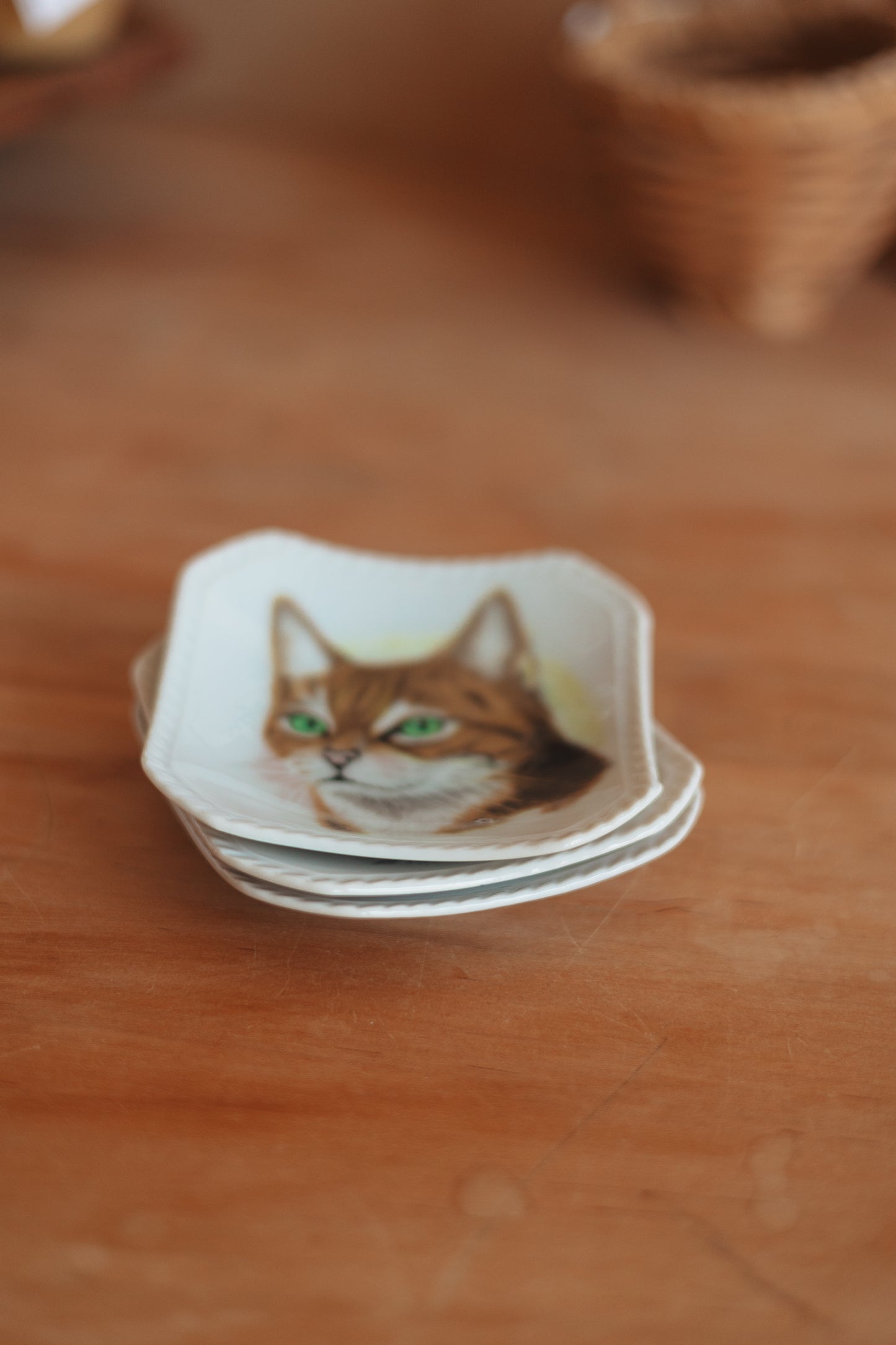 Cat Portrait Trinket Dish, assorted