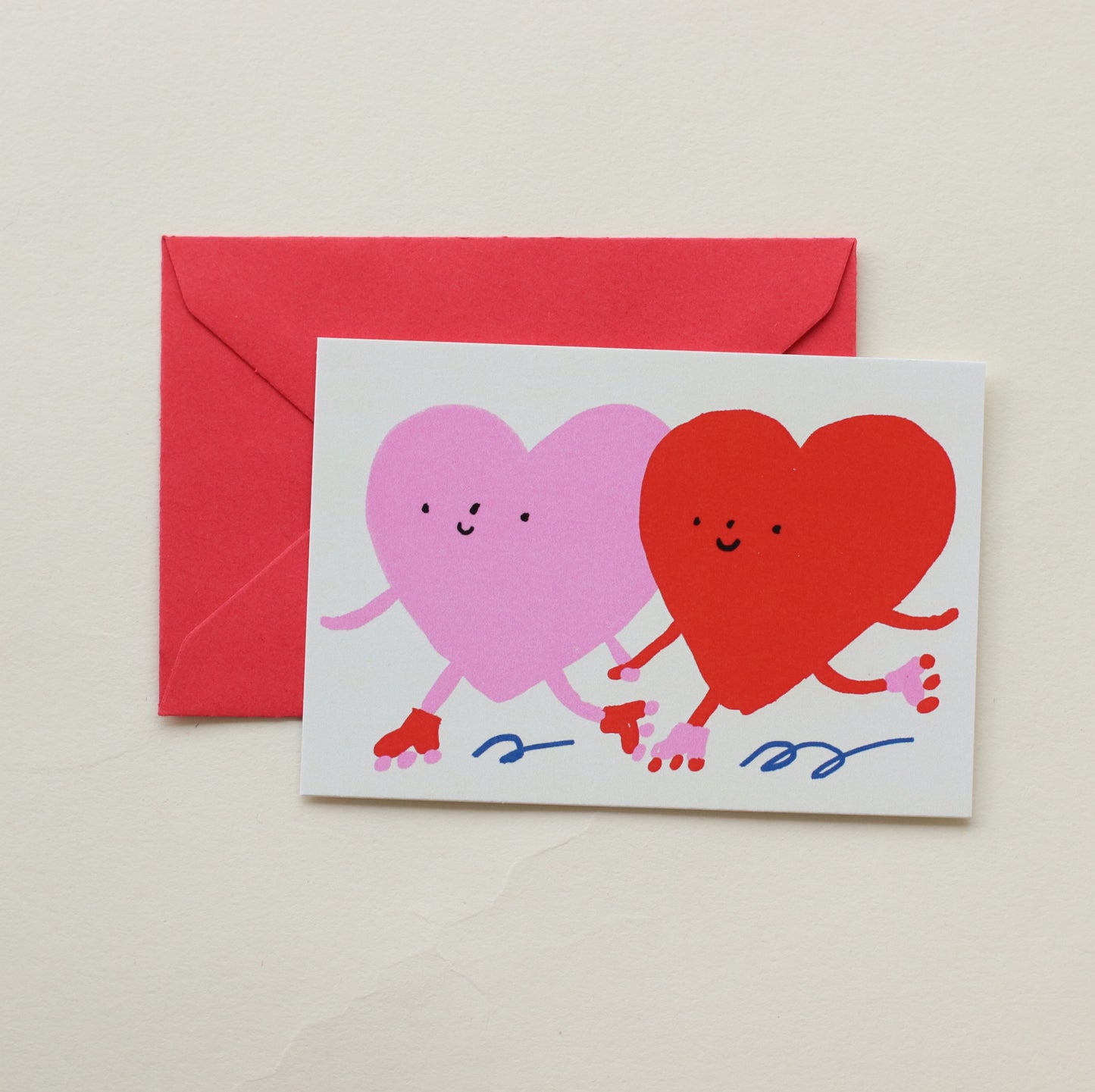 Karen Schipper | Mini Card, Skating Hearts