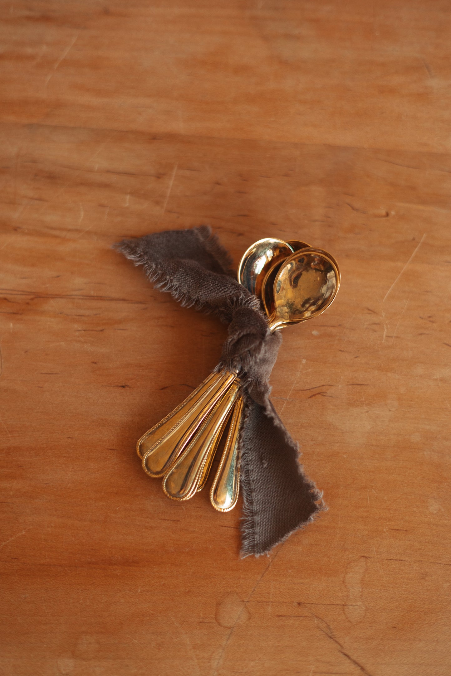 Tiny Gold Serving Spoons, Set of 6