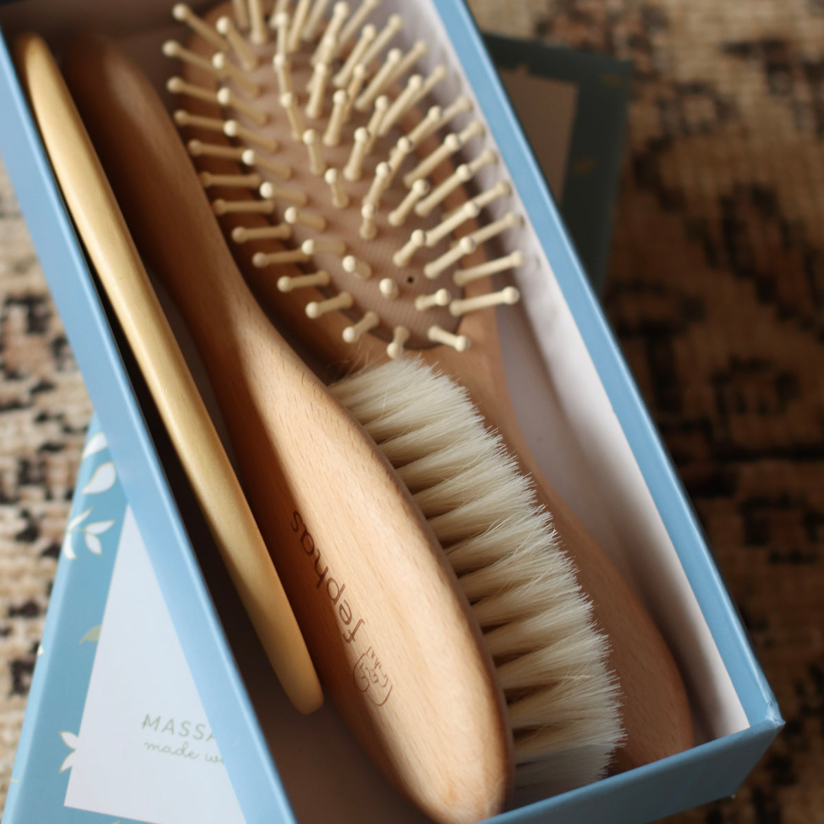 Baby Brush Gift Set | Beach Wood and Goat Hair