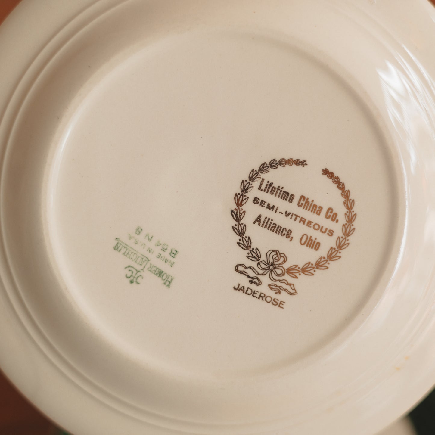 “Jade Rose” , Dessert Plates set of 4
