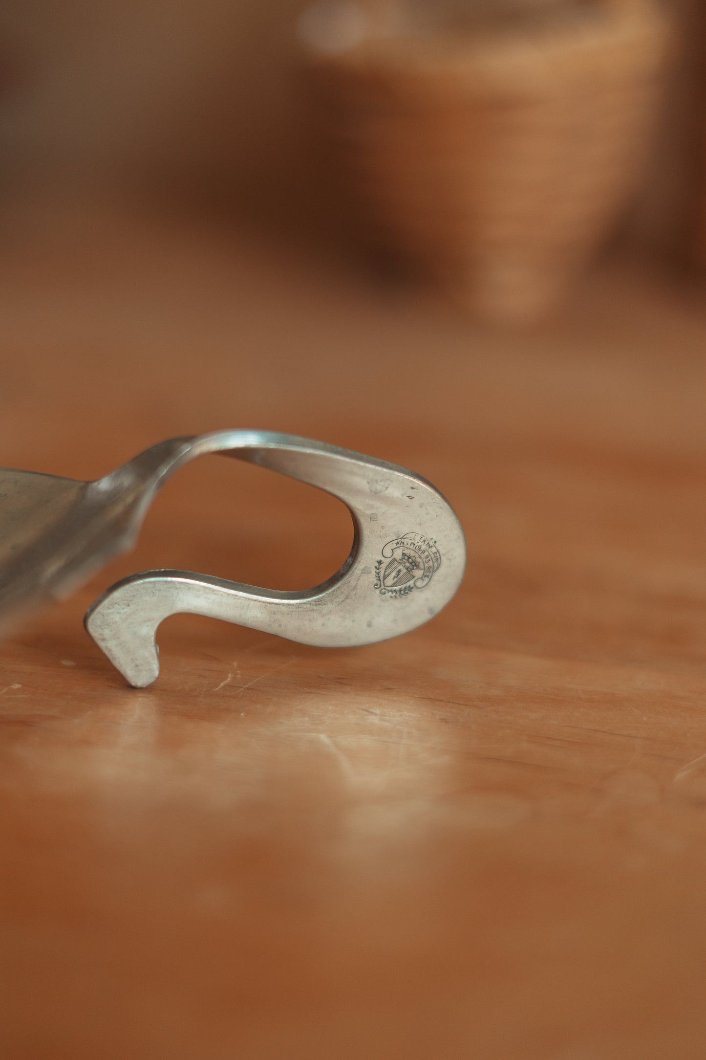 Metal Shell Trinket Dish with Handle