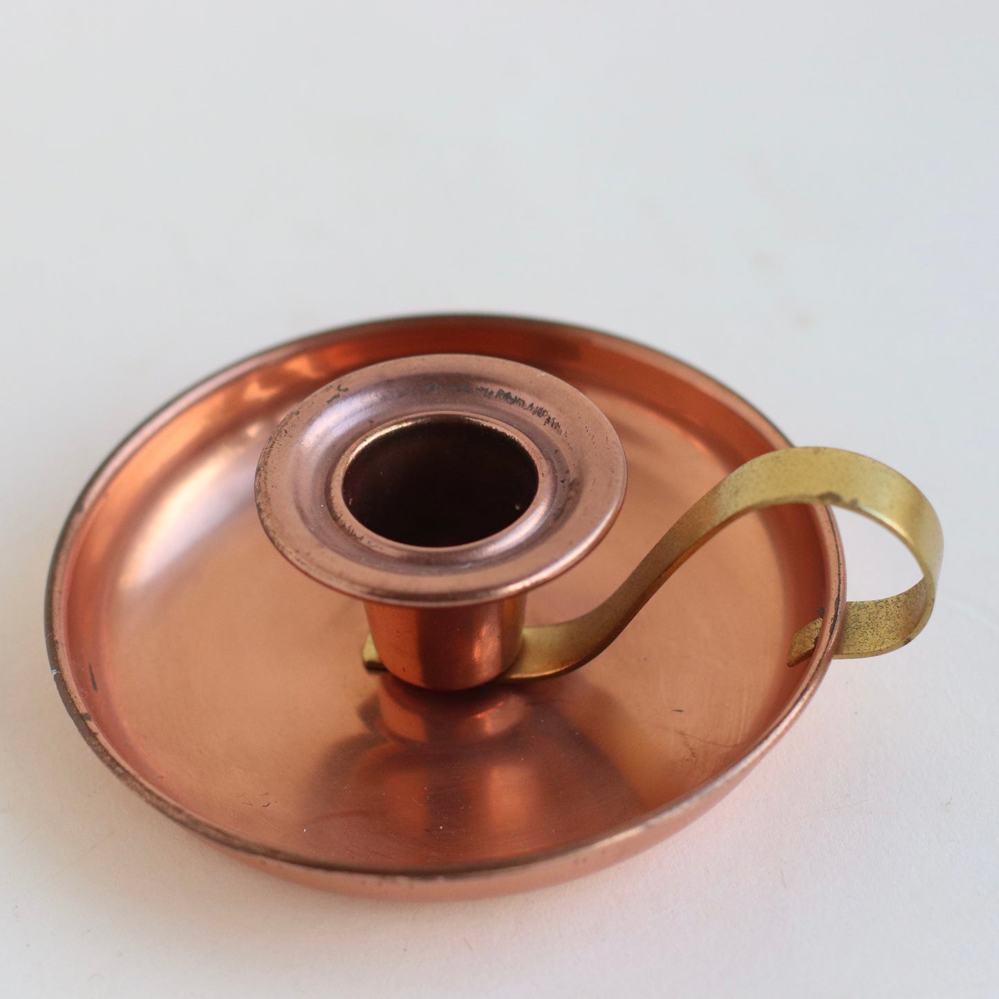 Copper Handled Candle Holder