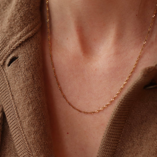 Bazou | Stainless Steel Fine Twisted Chain