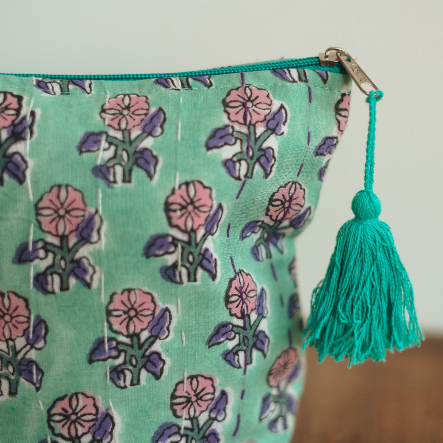 Matr Boomie Fair Trade | Kantha Zippered Pouch, choose your style