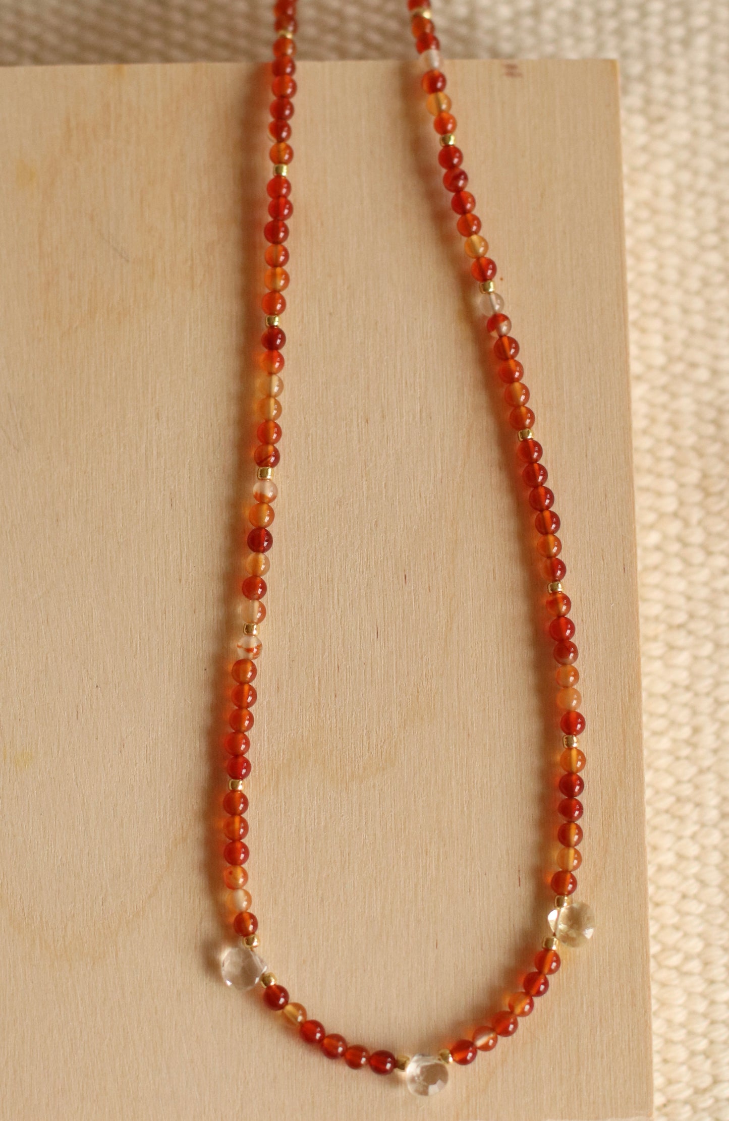 Cire’ Alexandria | Carnelian and Citrine Gemstone Necklace