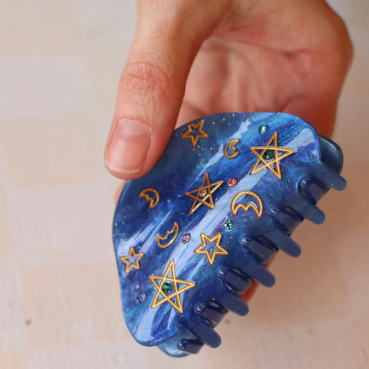 Love Lina | Stars and Moon Hair Clip, blue