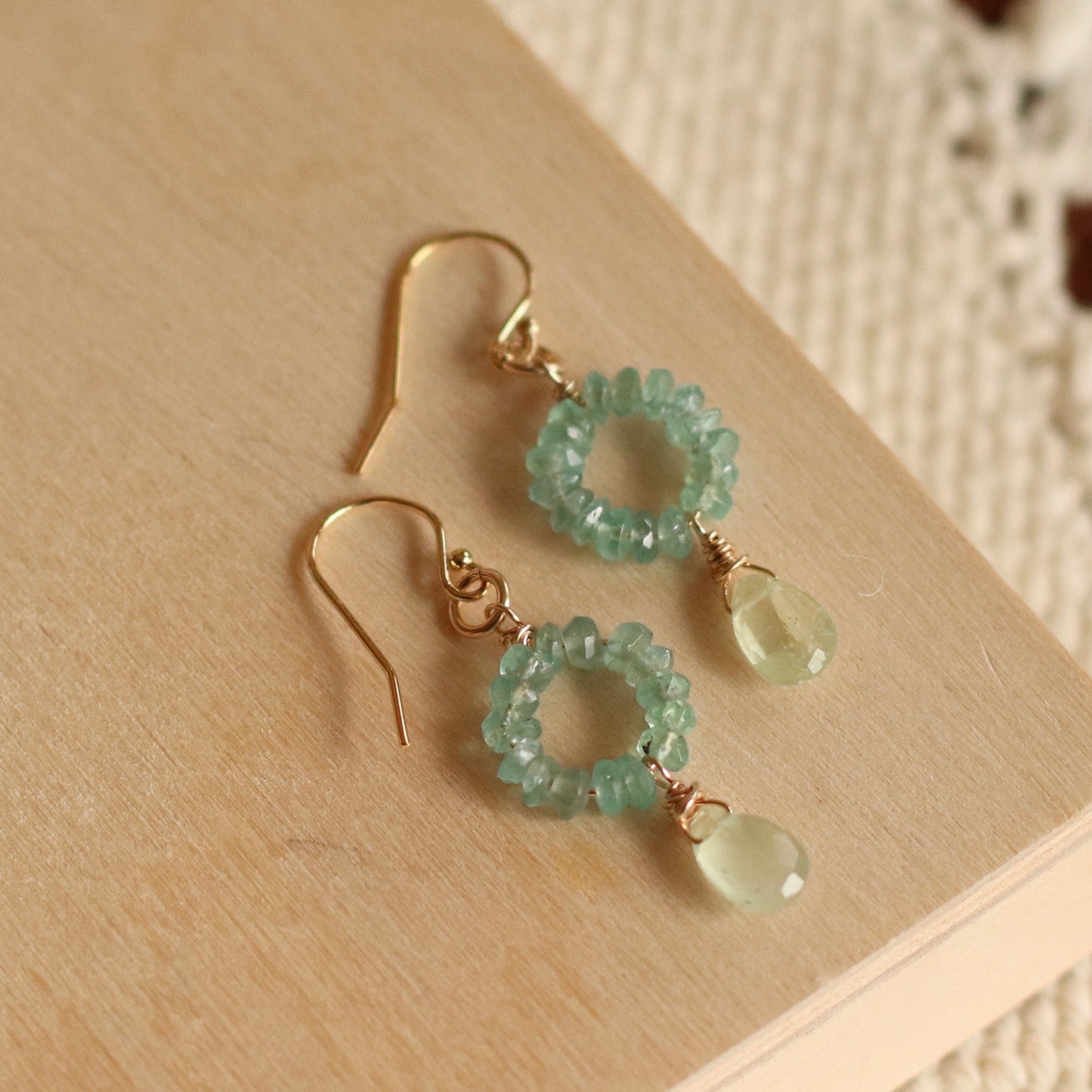 Cire’ Alexandria | Aquamarine Gemstone Chandeliers, 14K Gold Filled