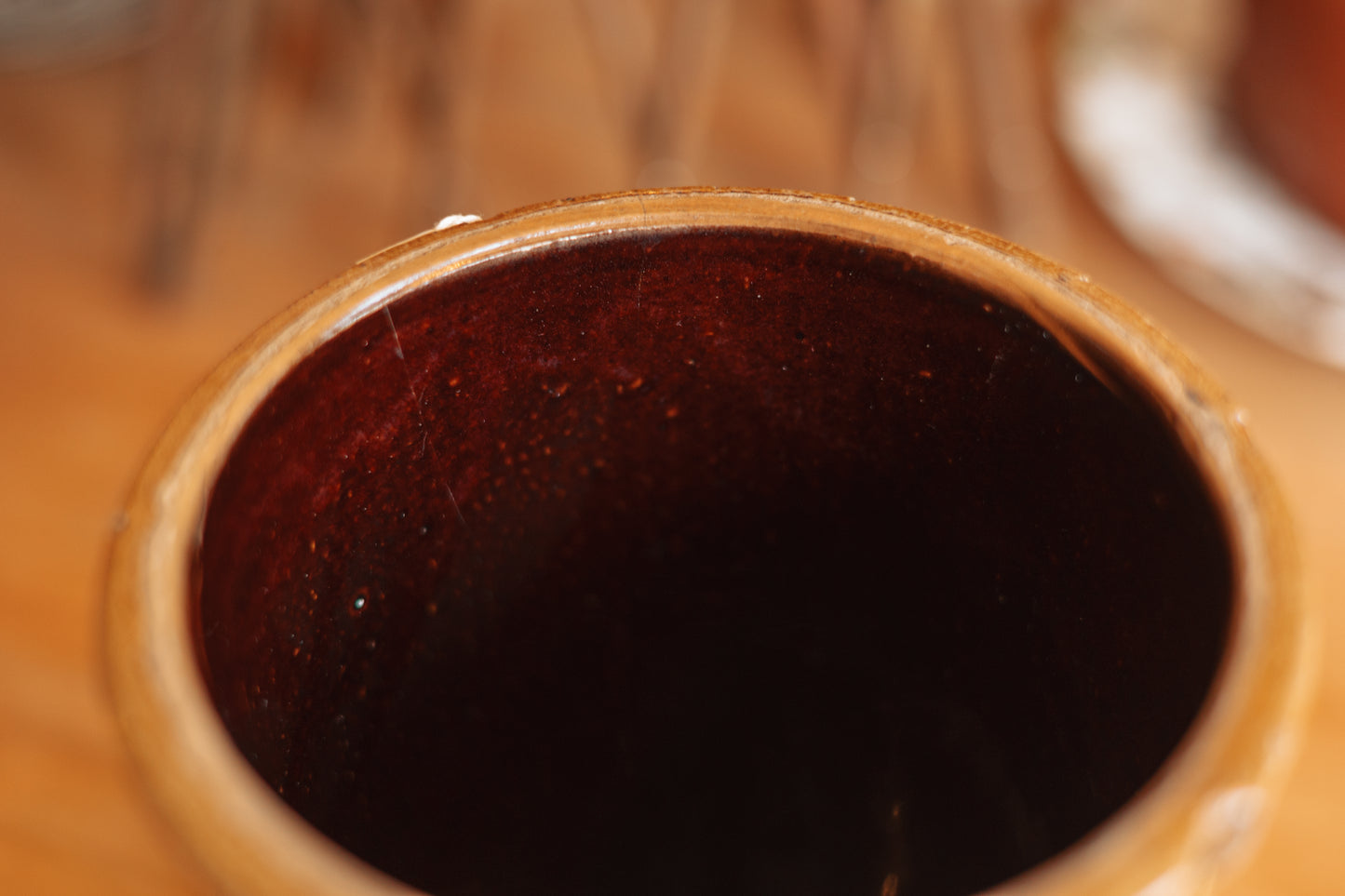 Tall Stoneware Ribbed Crock