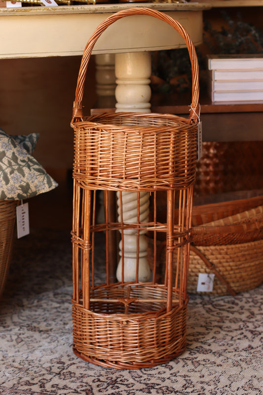 Woven Willow Branch Caddy Basket