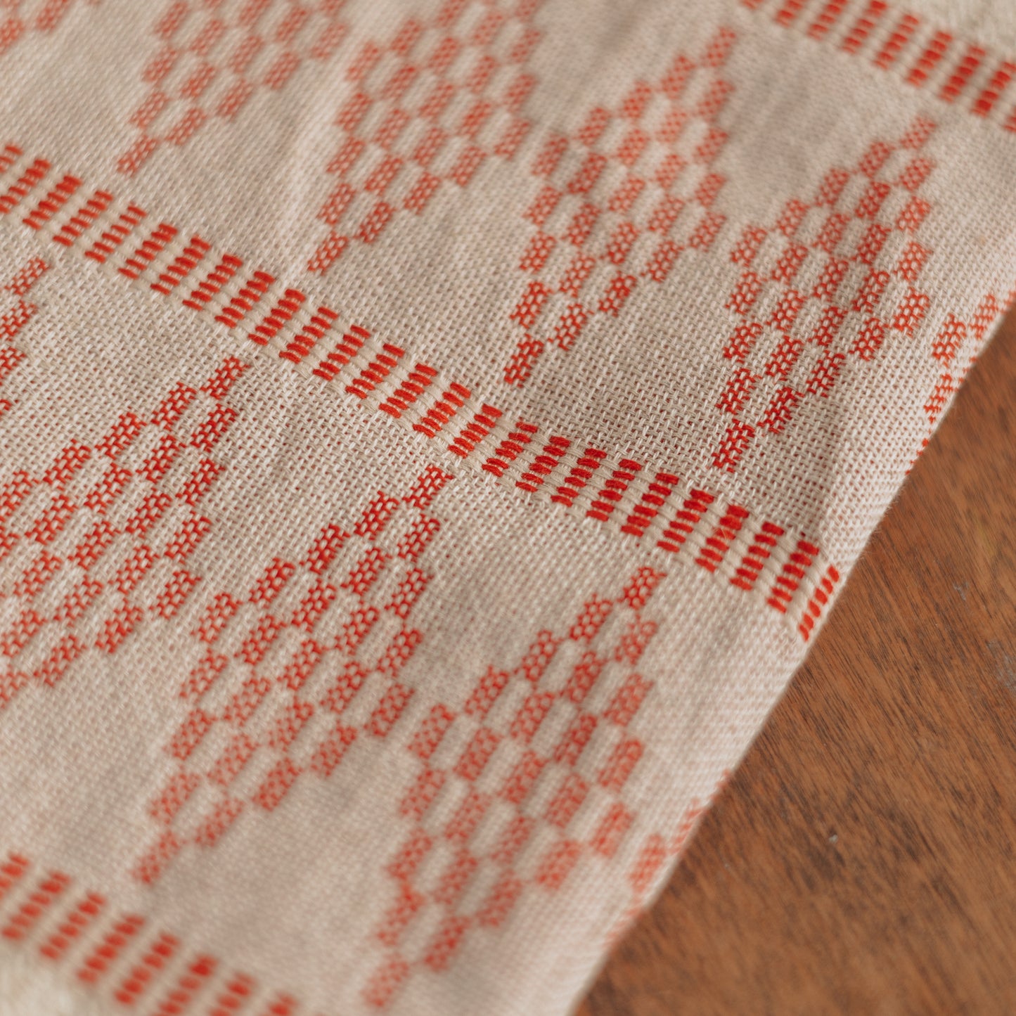 Turkish Towel | Diamond Linen Hand Towel, Red