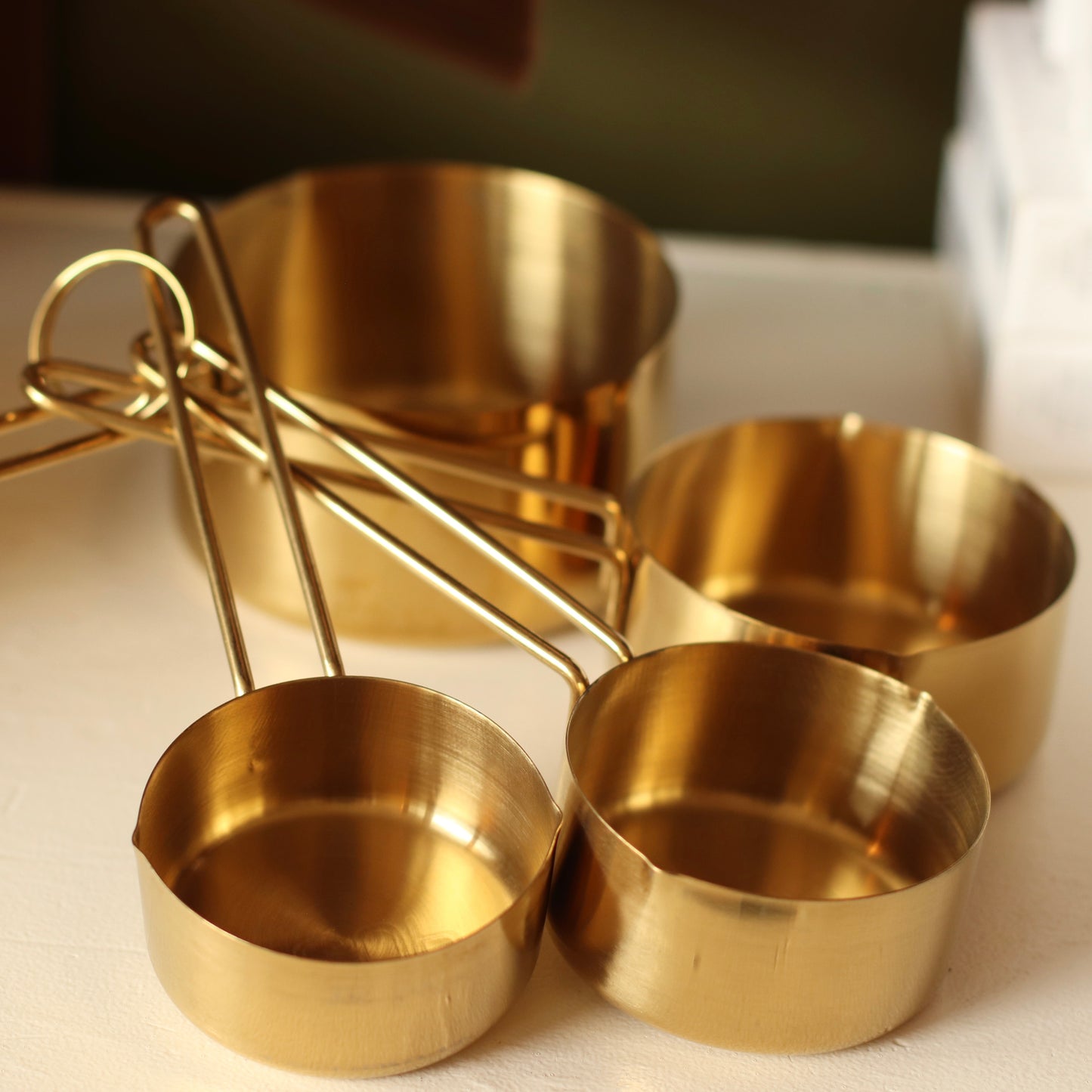 Gold Stainless Measuring Cup Set