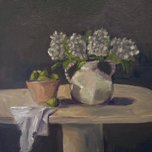 Katie Jo Art | 'Vase of Hydrangeas' Print, 6.5 x 6.5