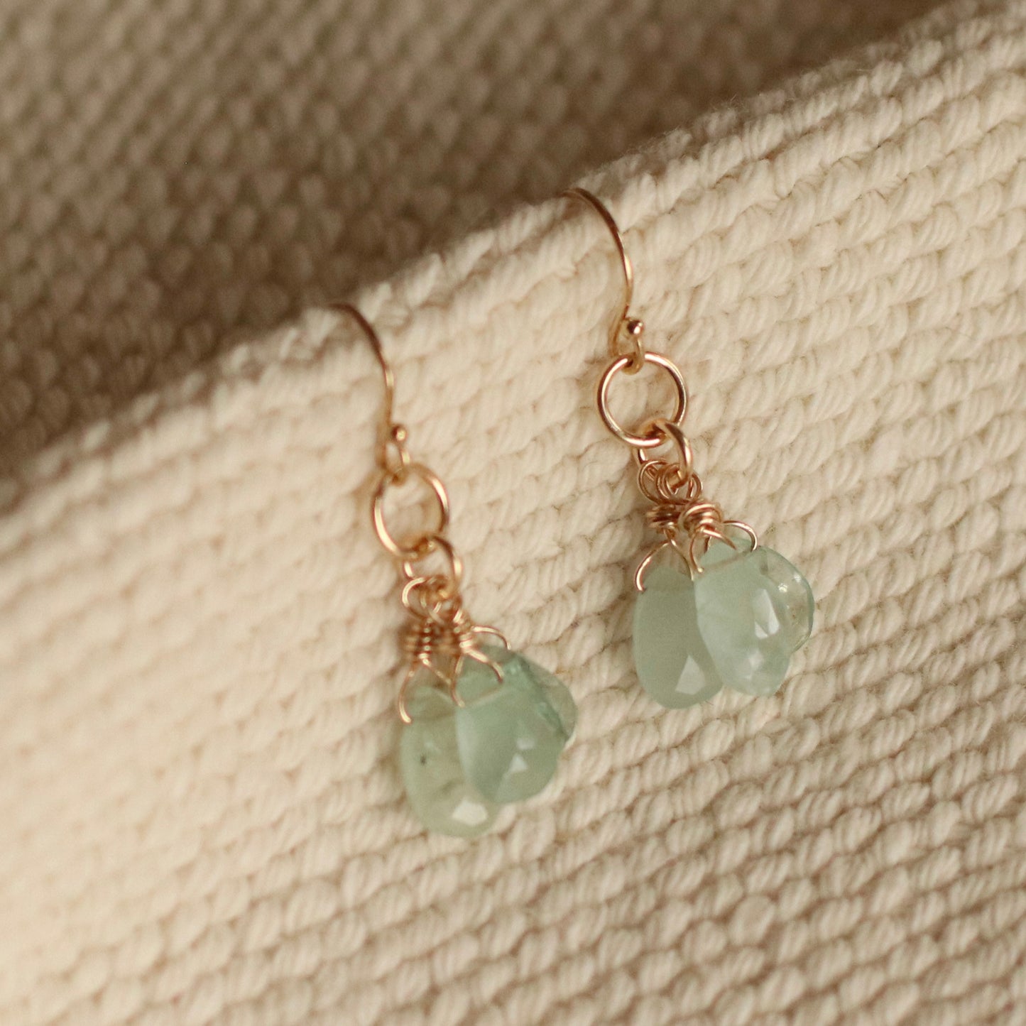 Cire’ Alexandria | Aquamarine Cluster Dangles, 14k Gold Filled