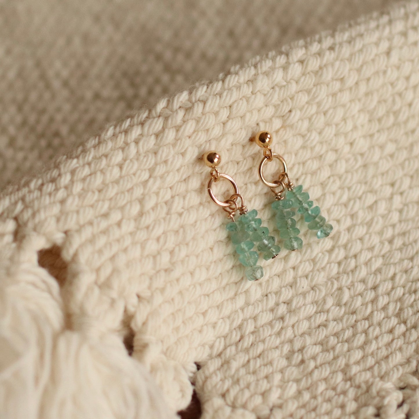 Cire’ Alexandria | Aquamarine Gemstone Drops, 14K Gold Filled