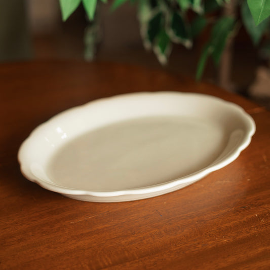 Ironstone Style White Serving Platter