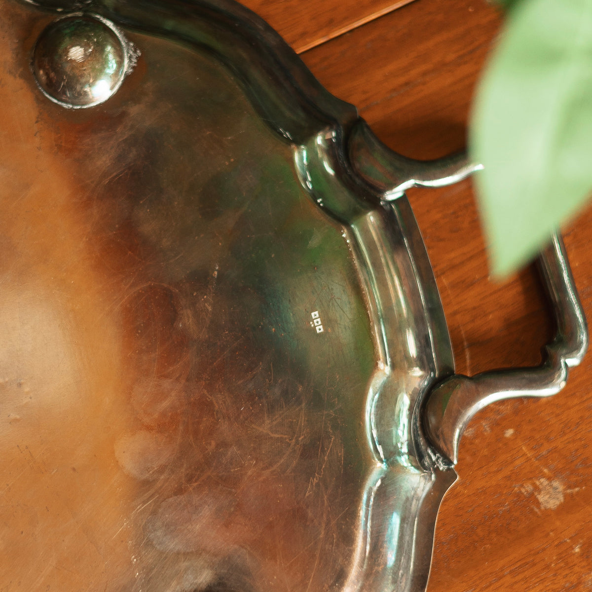 Ornate Silver Plated Large Serving Tray