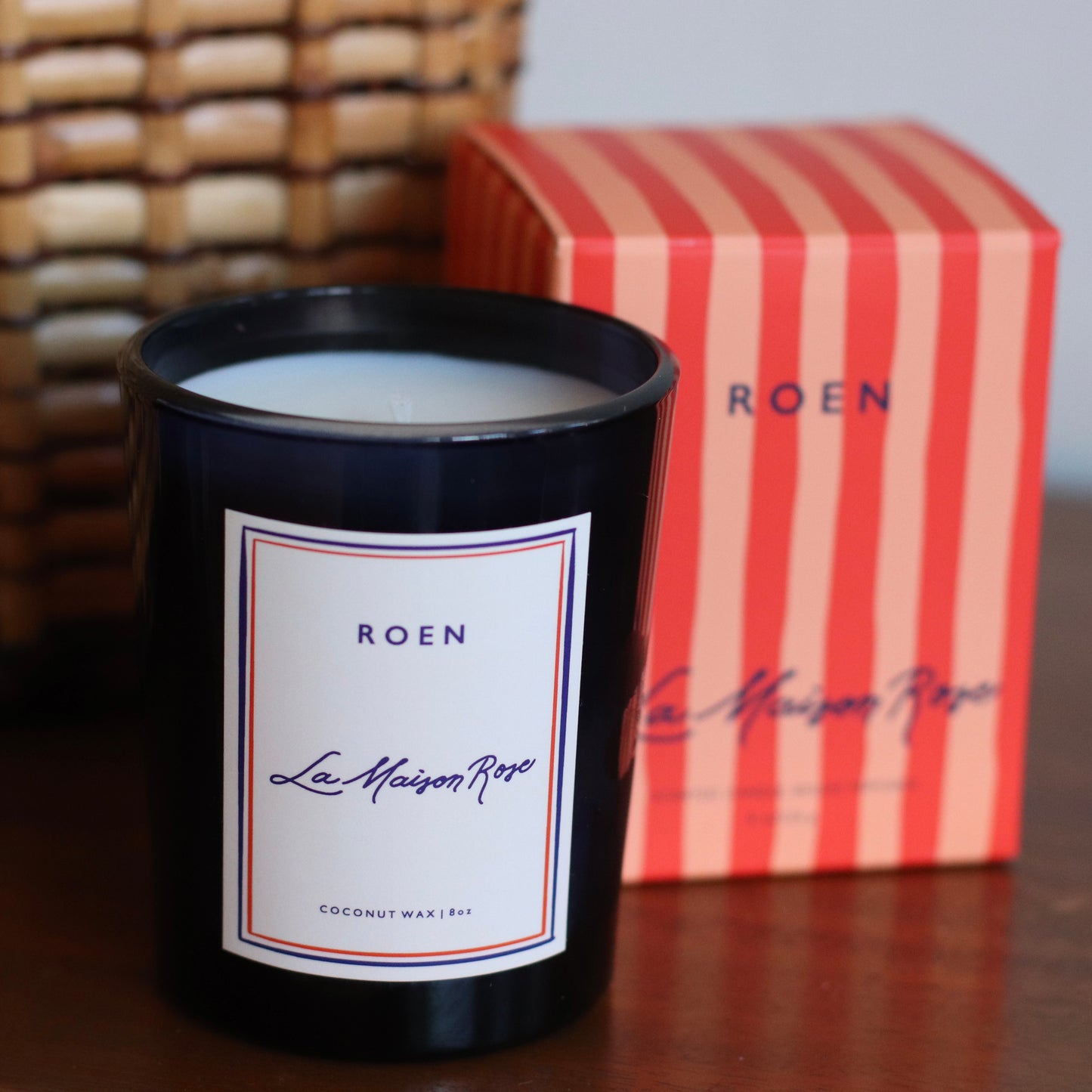 Roen Soy + Coconut Blend 8 oz Candle | La Maison Rose