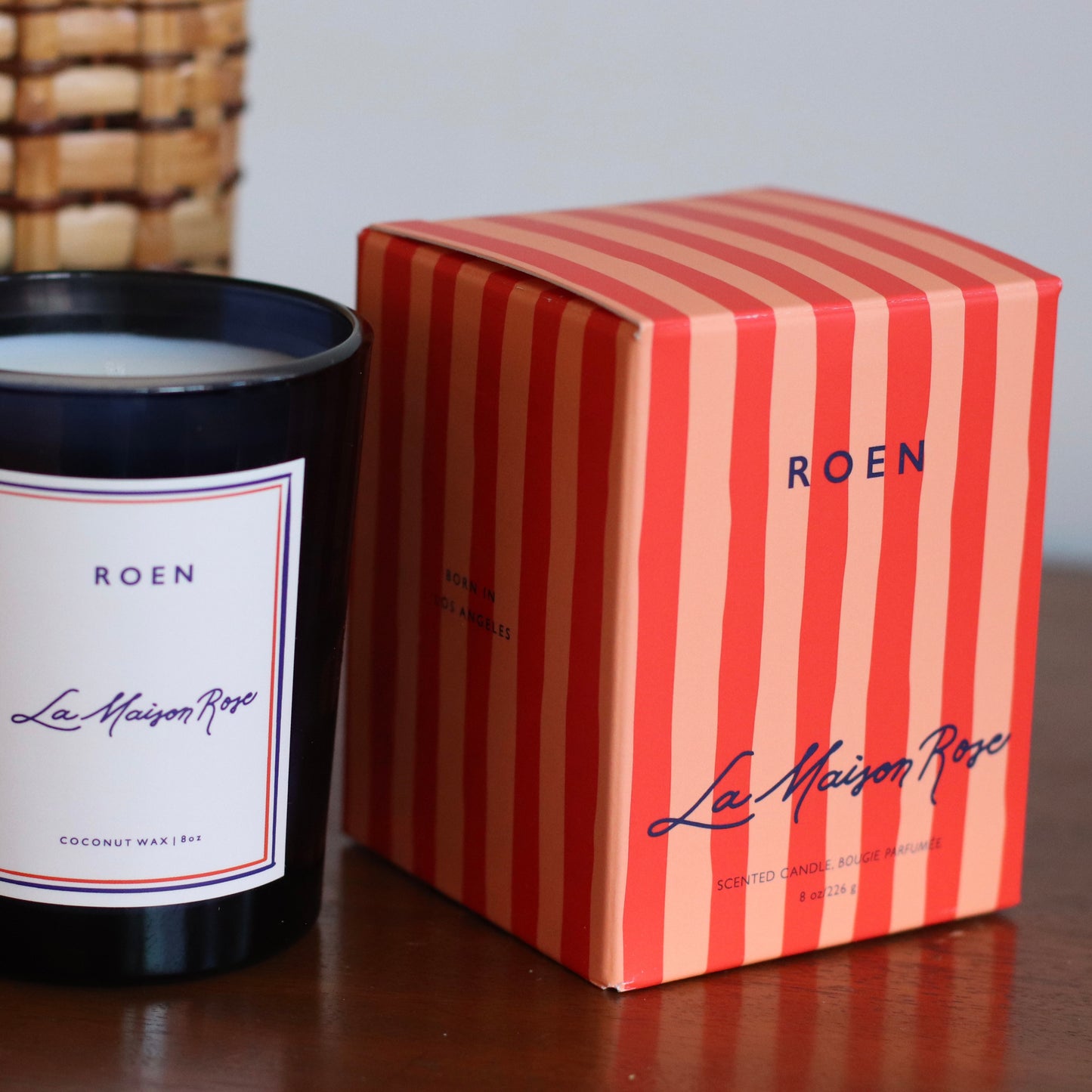 Roen Soy + Coconut Blend 8 oz Candle | La Maison Rose
