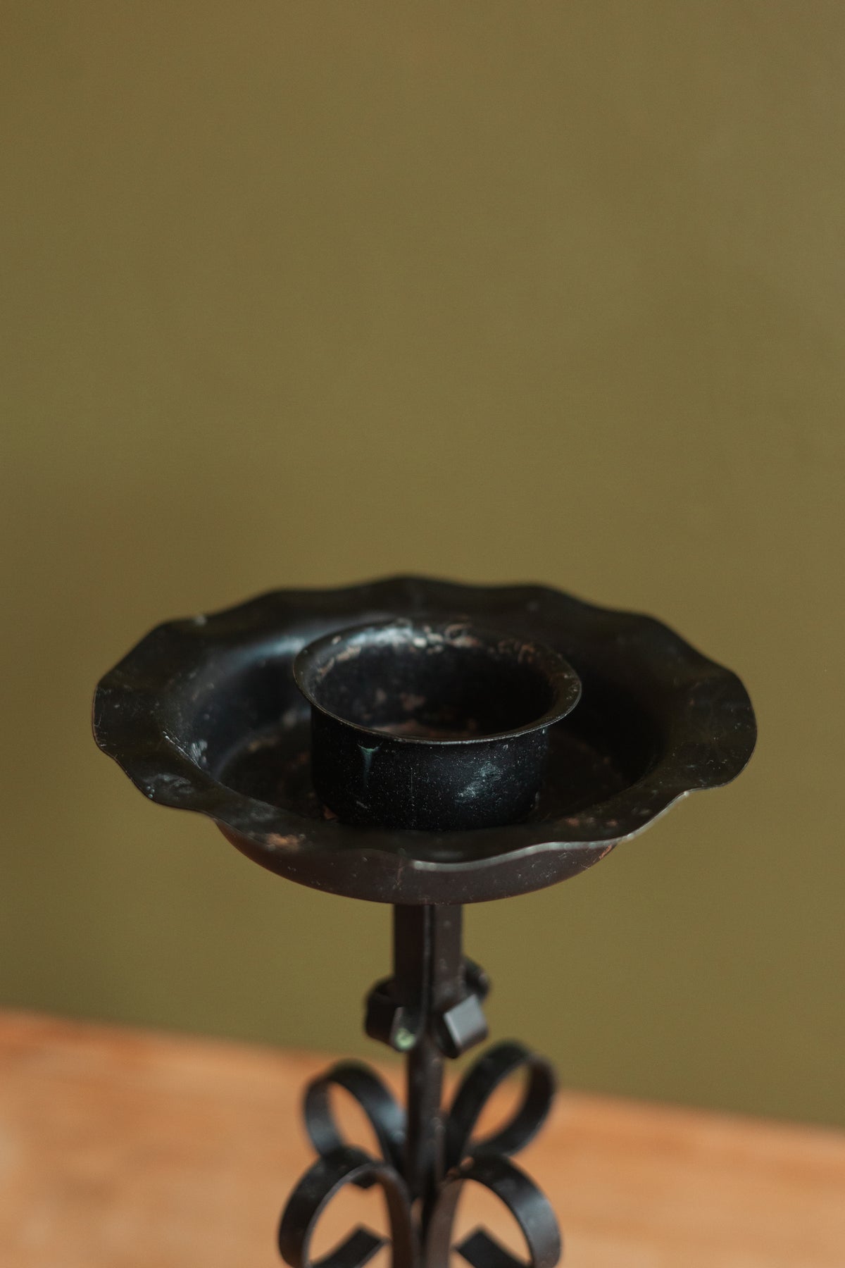 Gothic Wrought Iron Candleholder