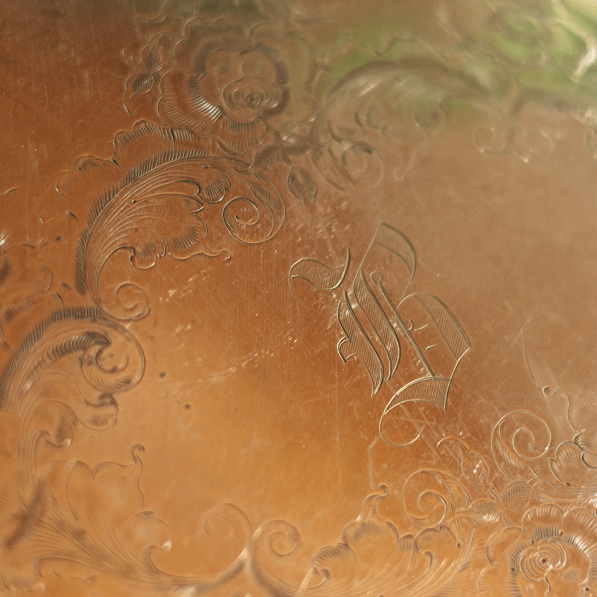 Ornate Silver Plated Large Serving Tray
