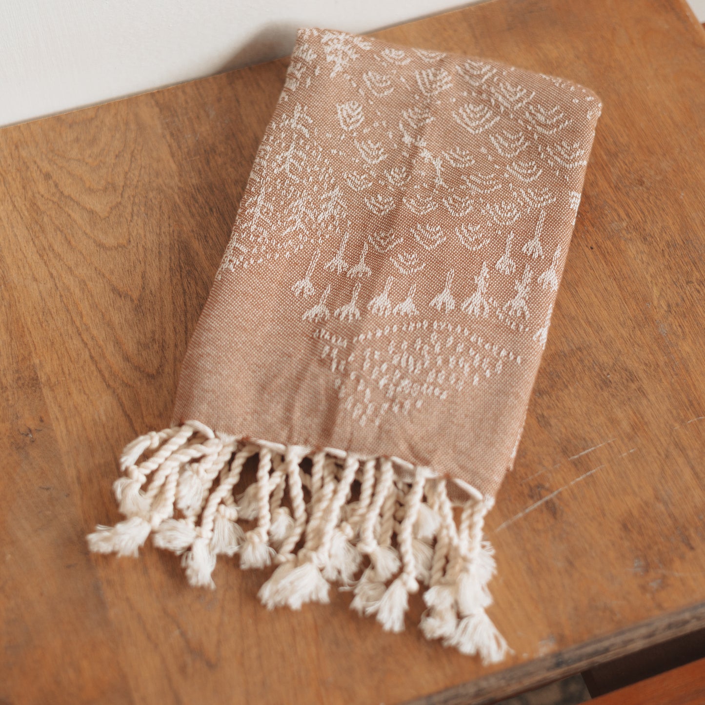 Turkish Towel | Embroidered Kitchen Towel, Nature Scene