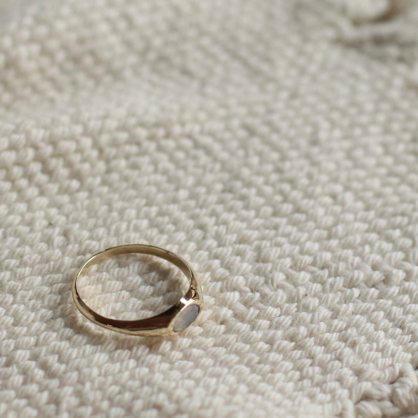 Baizaar | Moonstone Signet Ring, Brass