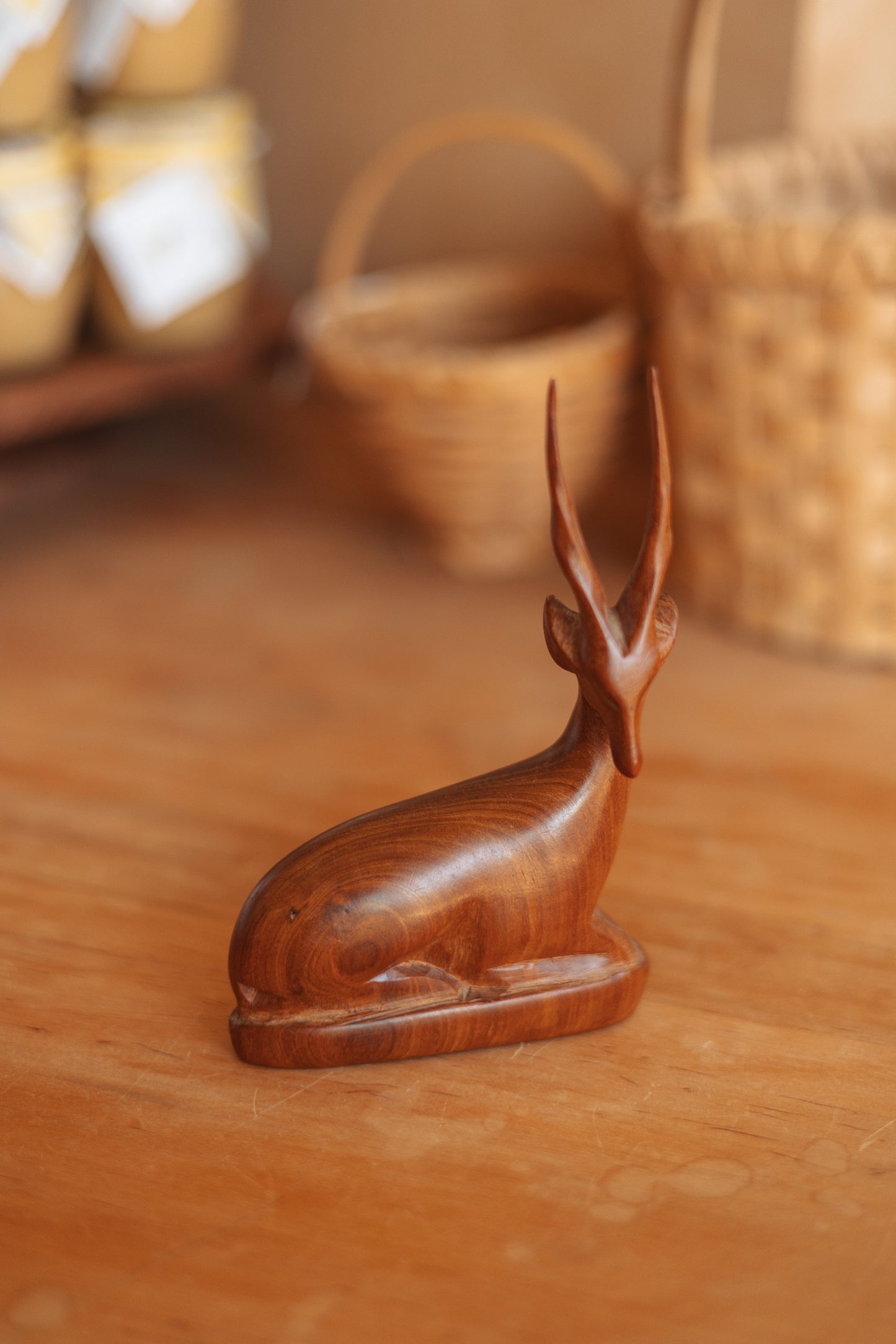 Wood Gazelle Figurine, Made in Kenya