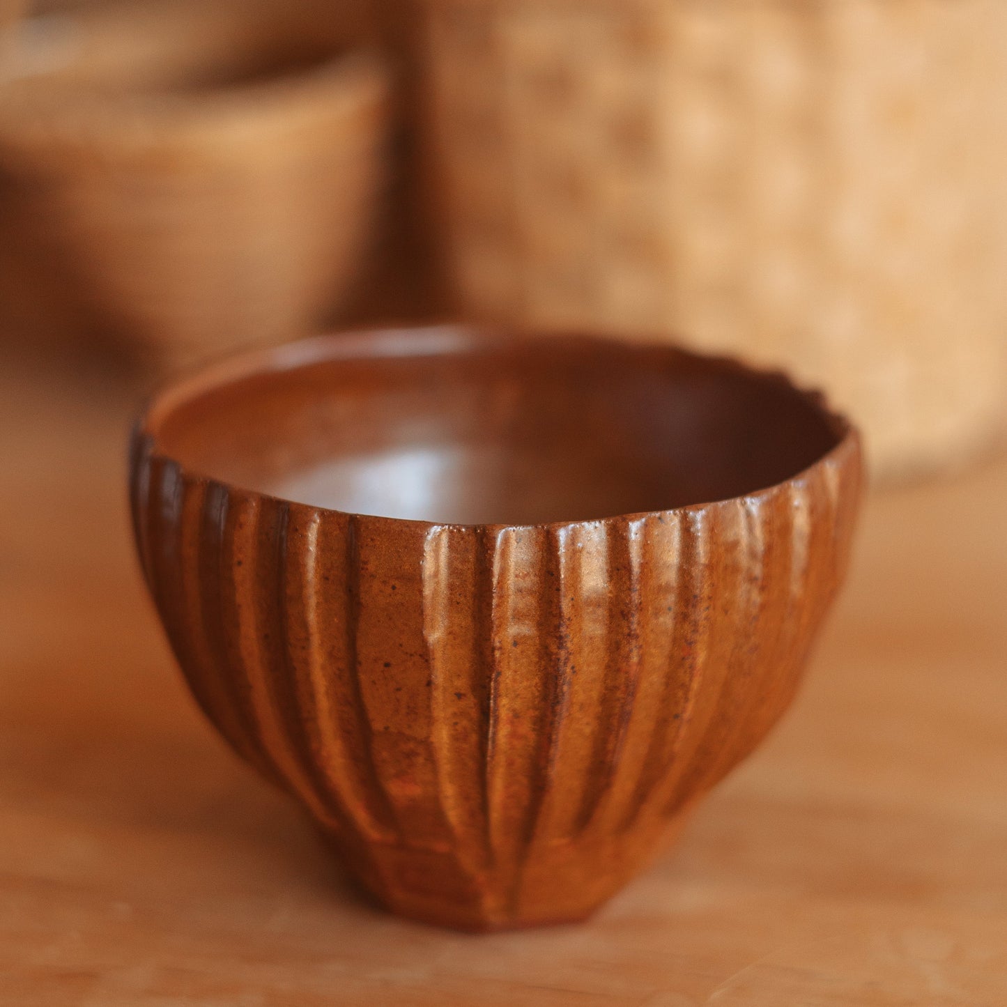 Emo Pottery | Walnut Ridged Cereal Bowl