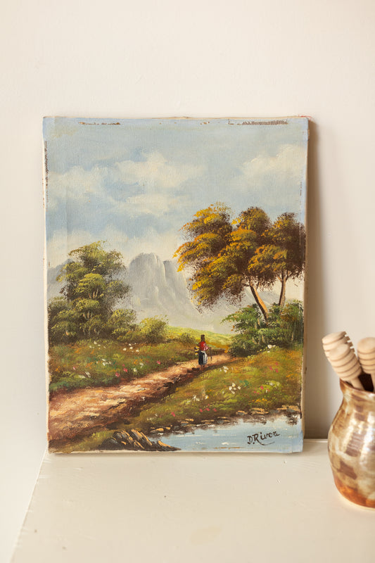 Dune Vintage Art | Solitary Walk Landscape Painting
