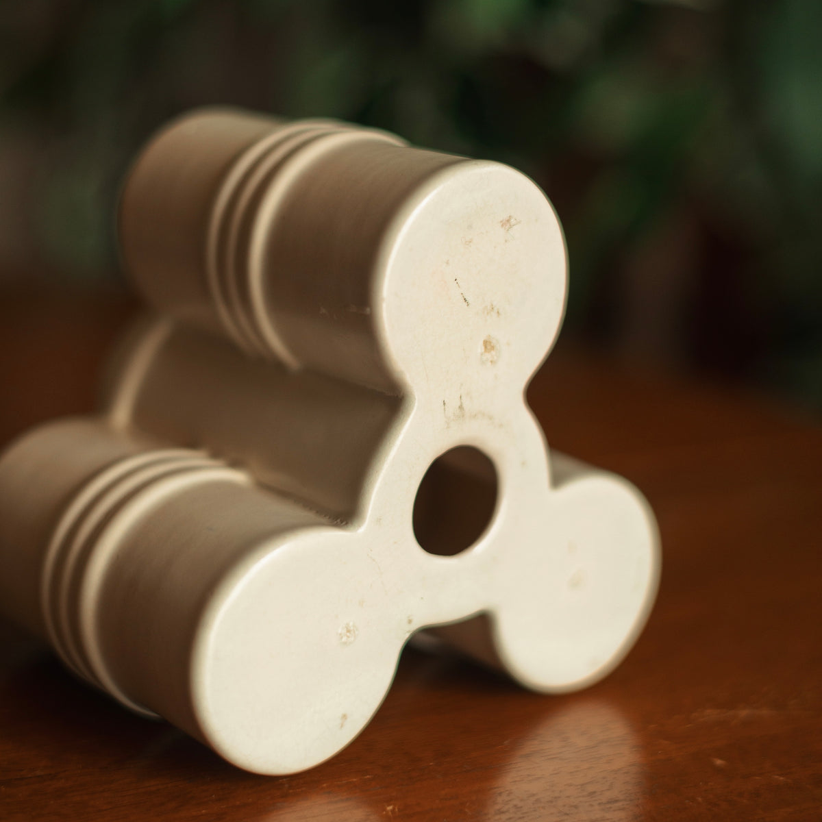Cream Matte Glazed Ceramic Candleholder