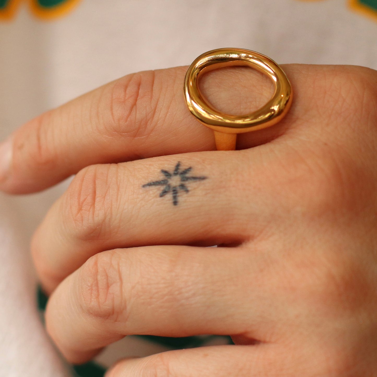 Dune Ring | Stainless Steel Oval Motif Ring, Assorted Sizes