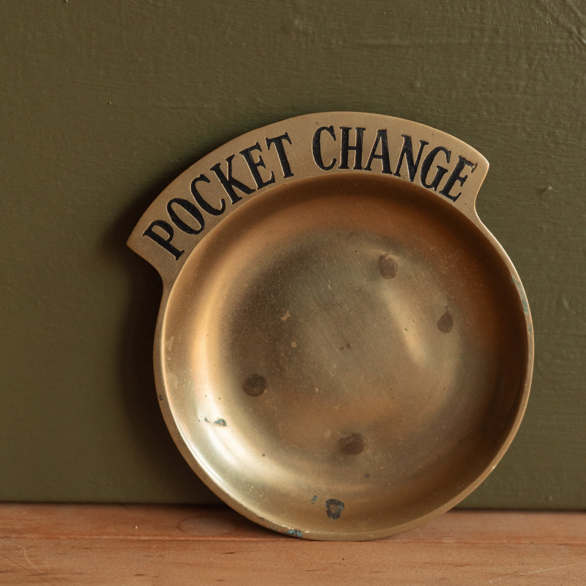 Solid Brass Vintage Pocket Change Dish