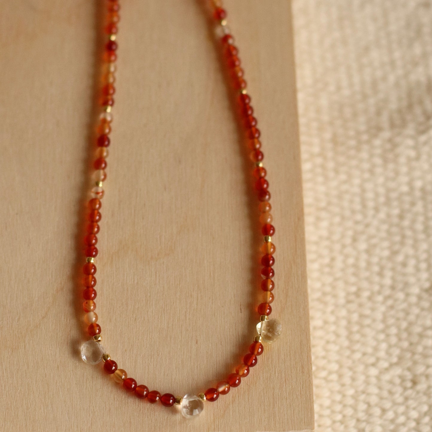 Cire’ Alexandria | Carnelian and Citrine Gemstone Necklace