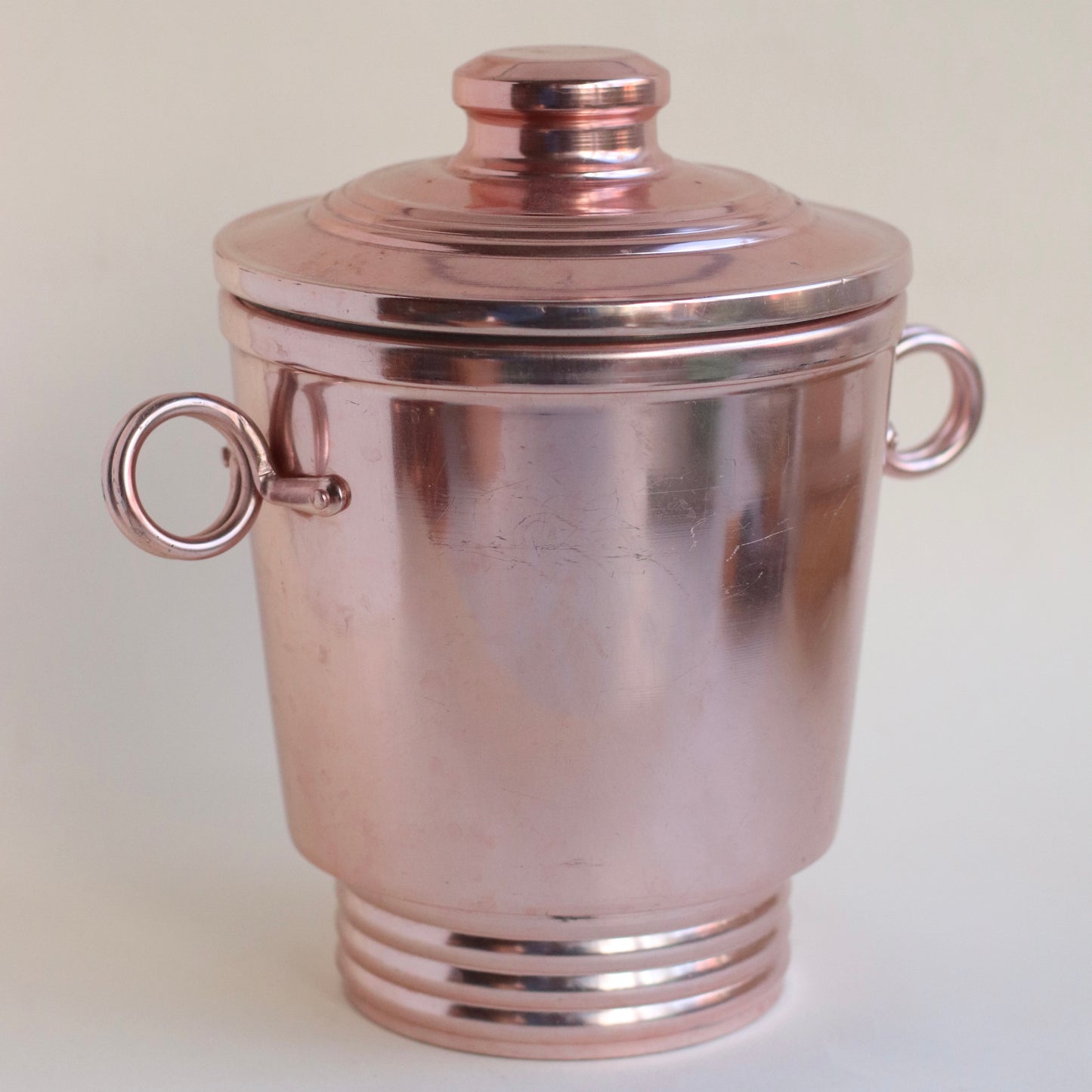 Rose Gold Ice Bucket with Looped Handles, MCM