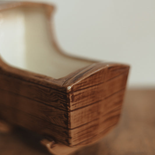 Vintage Baby Cradle Planter, handmade