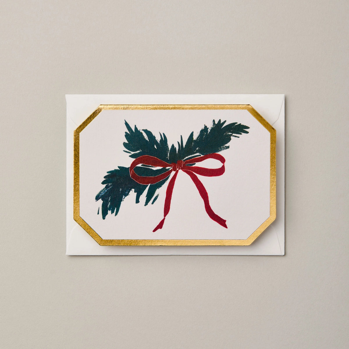 Katie Housley | Christmas Bow Botanical Mini Card