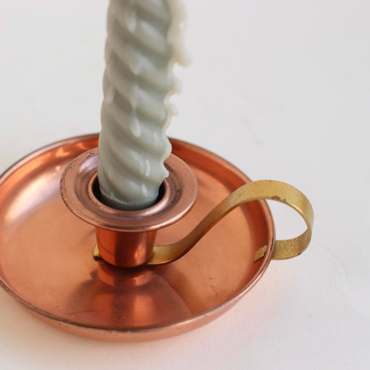 Copper Handled Candle Holder