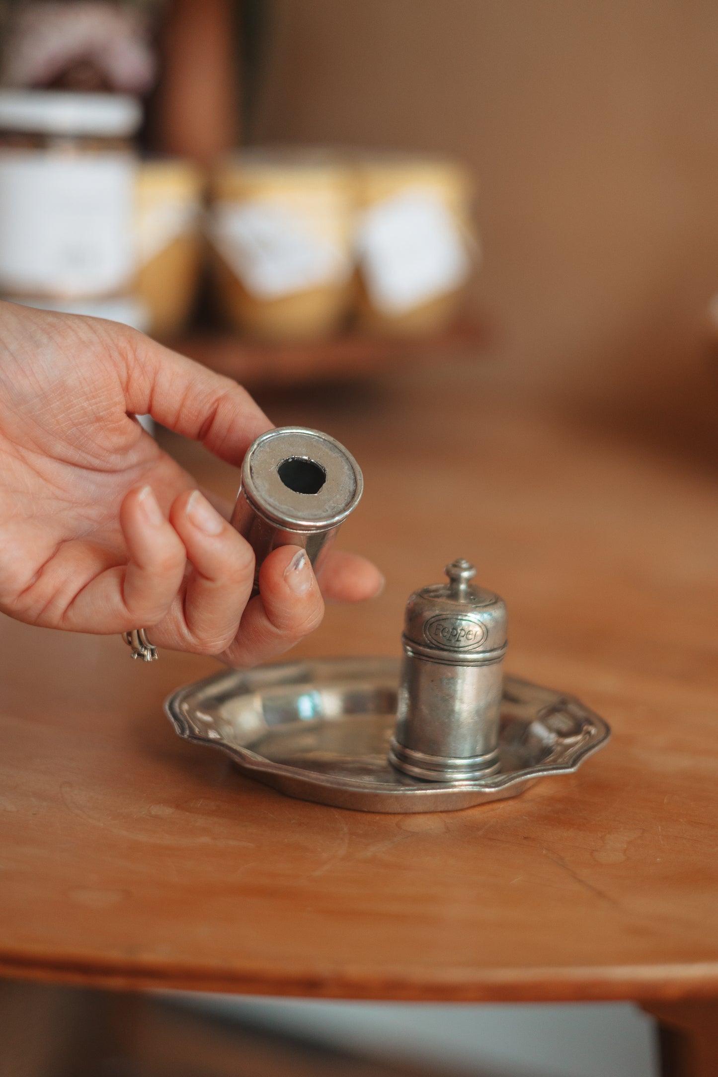 Villeroy & Boch Vintage Pewter Salt and Pepper Set